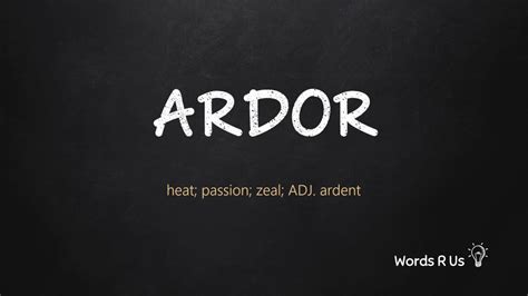 ardor in english meaning